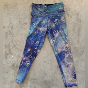 Victoria's Secret Mystical Celestial Blue and Gold Leggings